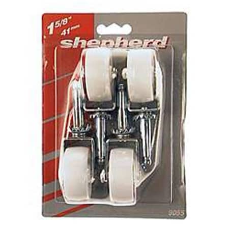 Shepherd Hardware Shepherd 9055 4 Count 1.63 in. White Light Duty Swivel Stem Casters 9055